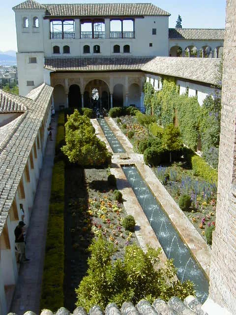 One of the many gardens in Alhambra
