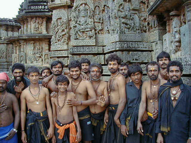 Hindu religious men on pilgrimage