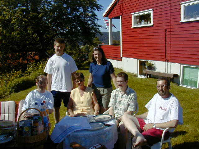 Kjartan, Tormod, Astrid, Erin, Bjarte, and Harald