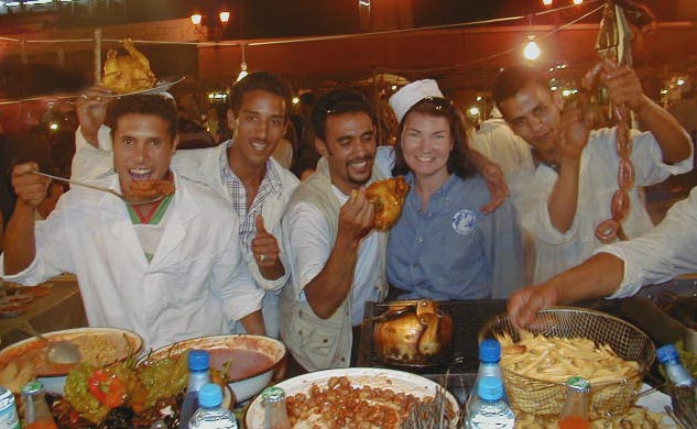 Dinnertime in the medina in Marrakech
