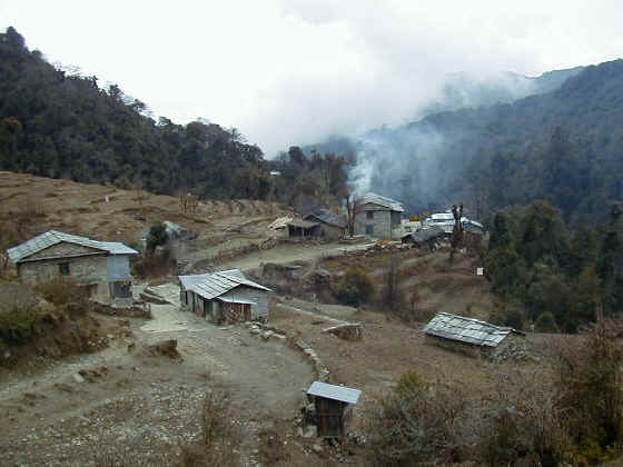 Small hill village