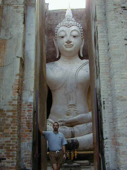 Buddha watching over Chris