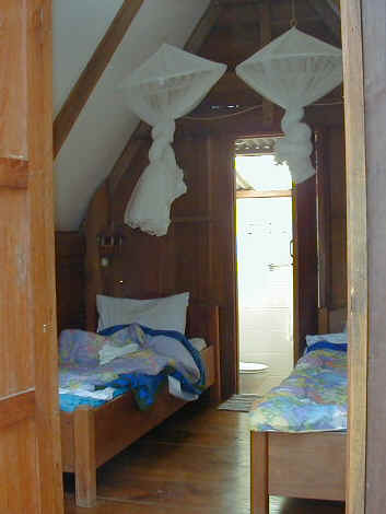 Western toilet and mosquito nets (didn't neet)