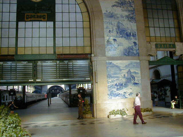Inside the train station